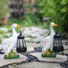 LED Duck Solar Lantern Warm Light Solar Garden Statue Durable Animal Figurine Lantern  Landscape