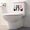 Bathroom Toilet Stickers Self Adhesive Wall Stickers Removable Toilet Decoration 3d Sticker Cartoon Wall Stickers