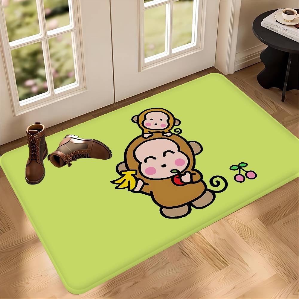 T-Tappu-kun Bathroom Mat INS Style Soft Bedroom Floor House Laundry Room Mat Anti-skid Welcome Doormat