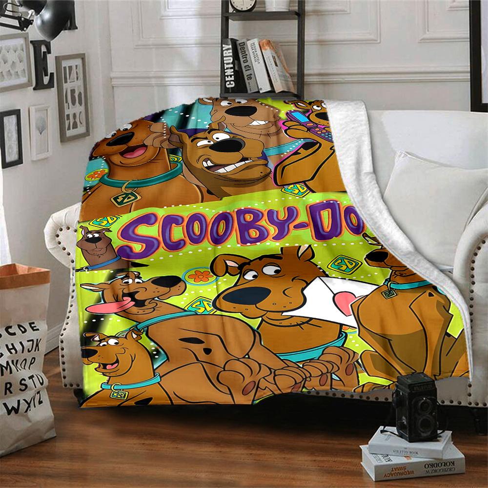 1 шт. Фланелевое одеяло Scooby Doo Легкое Мягкое Теплое Всесезонное одеяло для дивана, кровати, путешествий, L1029016