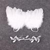 Cute Newborn Baby Girl Boy Angel Wings Headband Photo Props Silver Costume