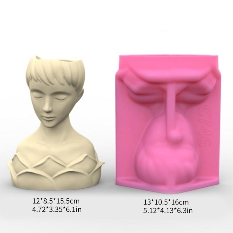 Формы для ваз в форме портрета, уникальные цветочные горшки, силиконовая форма для изготовления цветочных композиций, полимерные формы, декоры