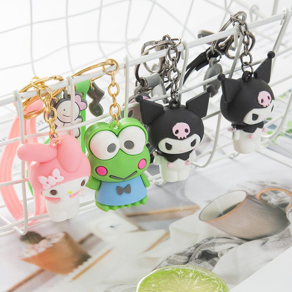 Брелок Hello Kitty Кавайный Мультяшный Куроми Брелок для Ключей Автомобиля Мелоди Милый Синнаморолл Подвеска для Рюкзака Украшения Подарки для Девочек