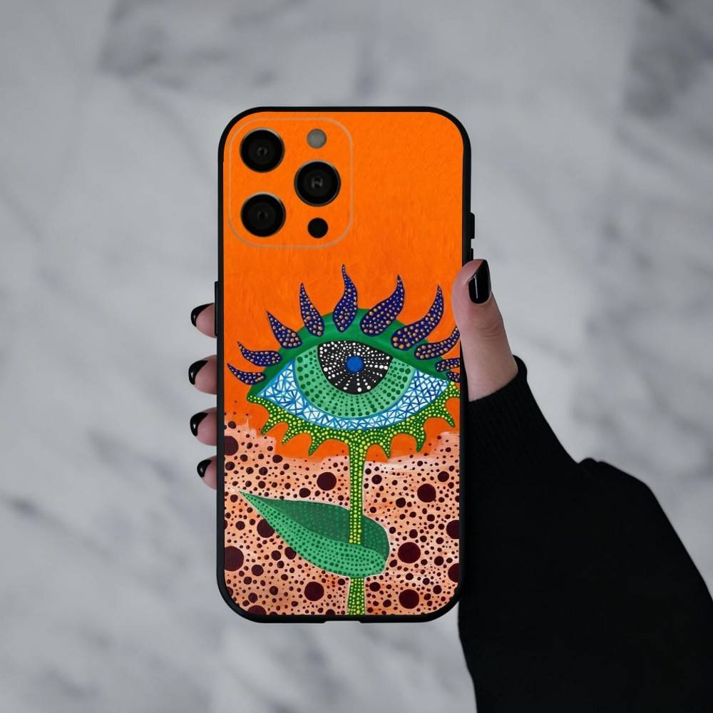F-Смешная Тыква Y-Яёи К-К-К-Кусама Чехол для Телефона Для iPhone 17pro,16,15,14,13,12,11 Plus,Pro Max,XS,Мягкий Силикон Черный Чехол