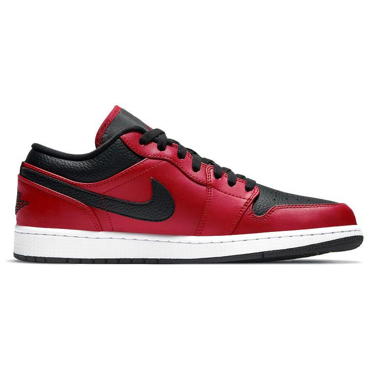 Мужские кроссовки Air Jordan 1 Low Reverse Bred Gym-Red Black White 553558-605