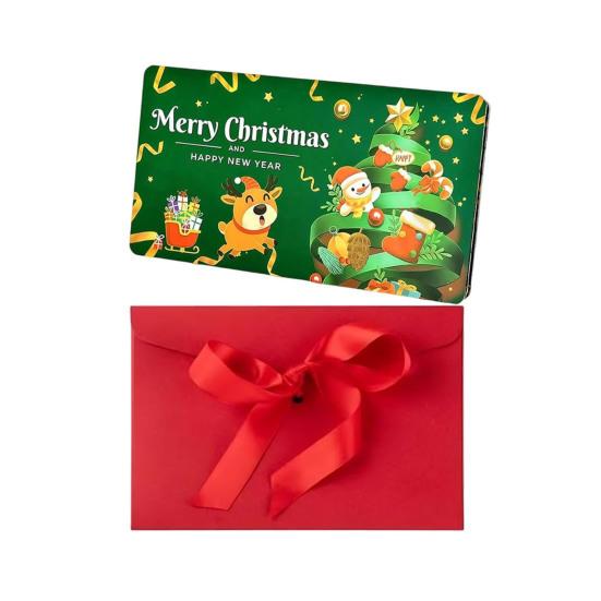 Рождественские конверты для денежных подарков 6 отделений держатель для денежных подарочных карт для наличных DIY праздничный сюрприз денежный конверт для рождественских принадлежностей для вечеринок