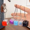 2025 New Creative Button Keychains Give To Friends Sand Sculpture Parody Decompression Pendant Luminous Keychain