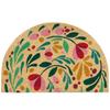 Half-round Floral Coconut Doormat 60X40