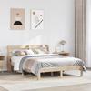 VidaXL Bed Frame with Headboard 120x200 Cm Solid Pine Wood, Bed, Bedroom Furniture, Wooden Bed, Bed 3306786