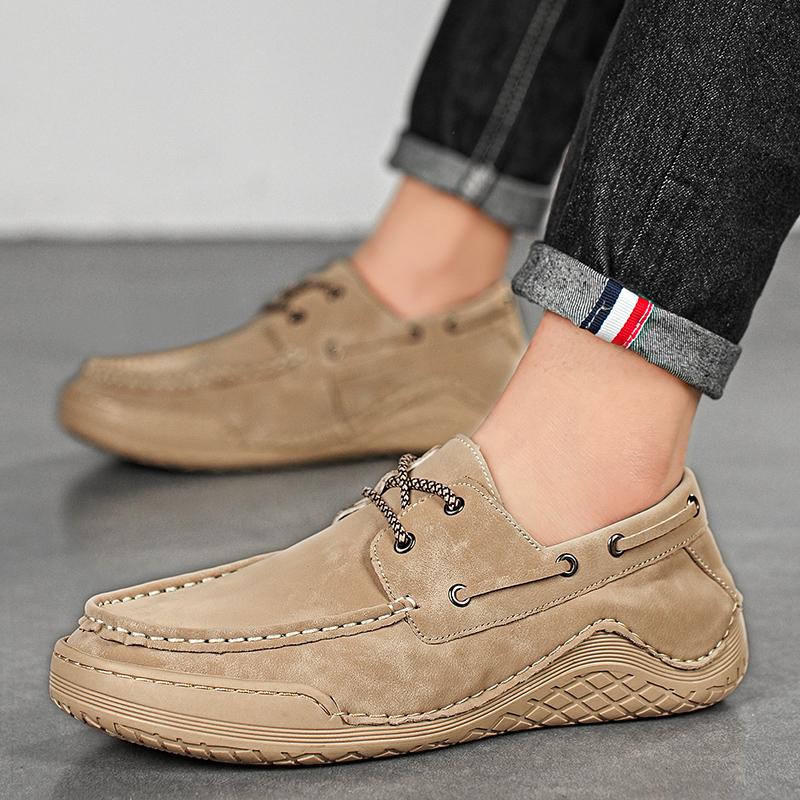 Men Big Size Loafers  38-46 Leather Moccasins Casual Shoes Mens Driving Shoe Summer Outdoor Comfy Slip On Men Lazy Shoes Zapatos