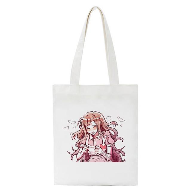 Холщовая сумка для покупок с героями мультфильмов Mikan Tsumiki, японское аниме, женская сумка на плечо, эко-сумка, многоразовые сумки для покупок для продуктов