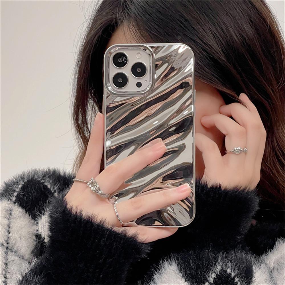 For iPhone 15 Pro Case Wave Texture TPU Shockproof Phone Cover