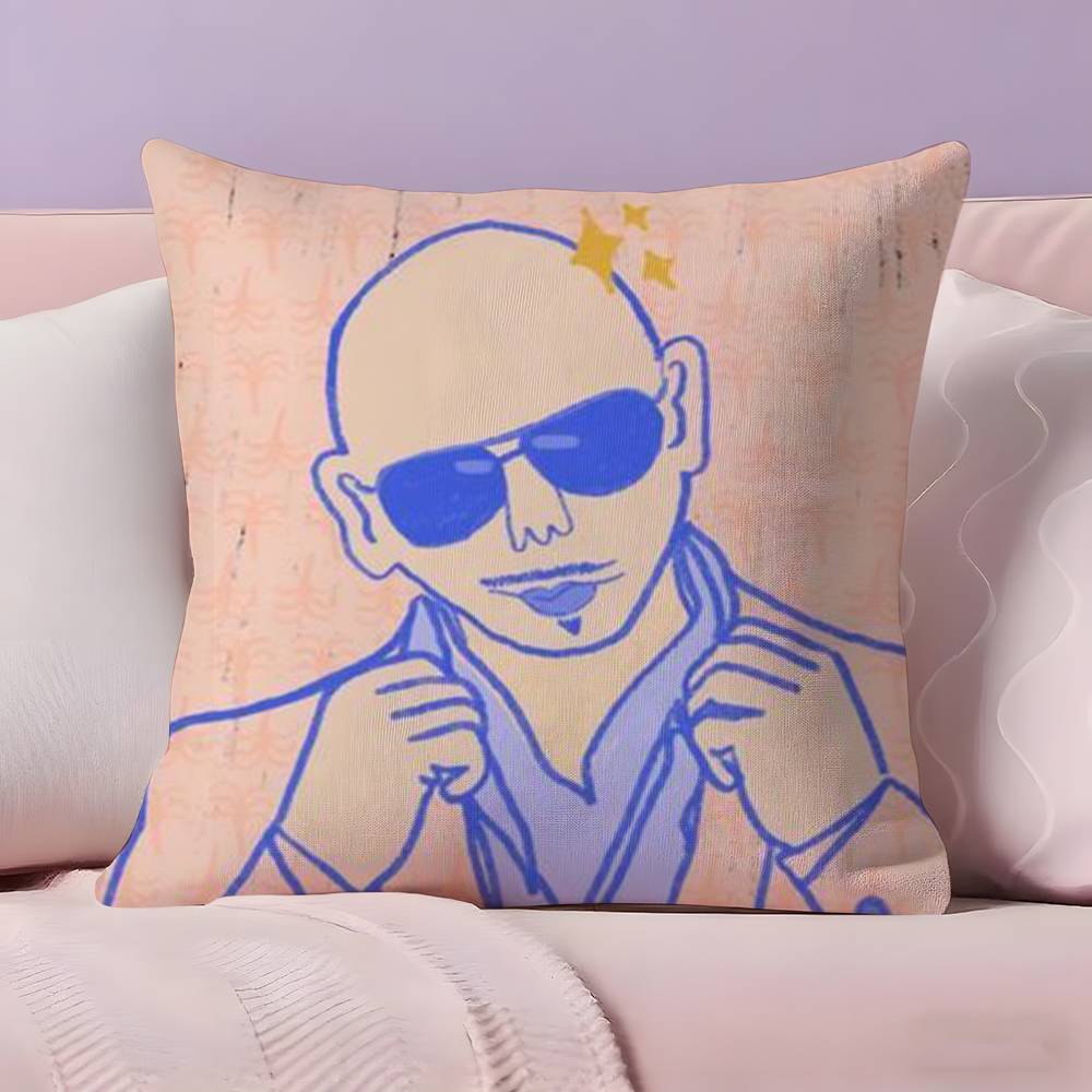 Rapper singer PPitbull Pillow Case Ultra Soft Skin Friendly Fabric Cloud Like Comfort Concealed Zipper
