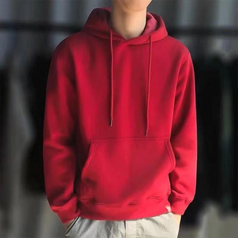Mens Oversized Hooded Sweatshirt Loose Fit Cotton Pullover Casual Streetwear