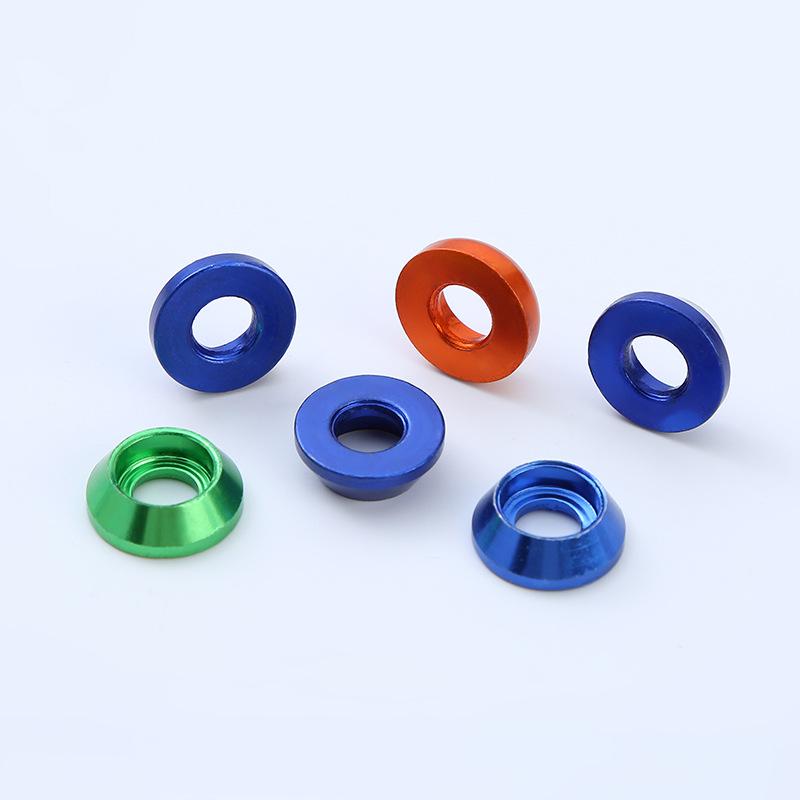 Colored Aluminum Alloy Motorcycle Countersunk Conical Screw Washer