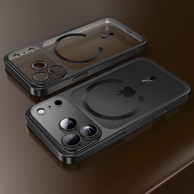 Прозрачный Магнитный Чехол С Покрытием Для Magsafe Для iPhone 17 Air 15 16 17 Pro Max Полная Защита Камеры Ударопрочный Жесткий Чехол