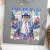 Make 4th Of July Great Again Comfort Color Shirt, Happy 4th Of July T-Shirt, Retro American 4th Of July Shirt, 4th July Trump Supporter Tee