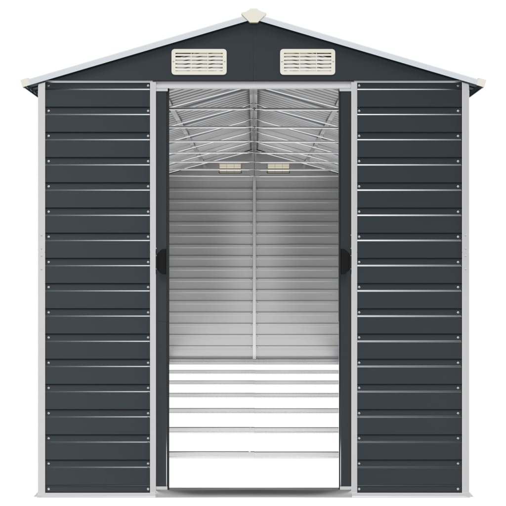 Garden Shed Anthracite 191 x 640 x 198 cm Galvanized Steel