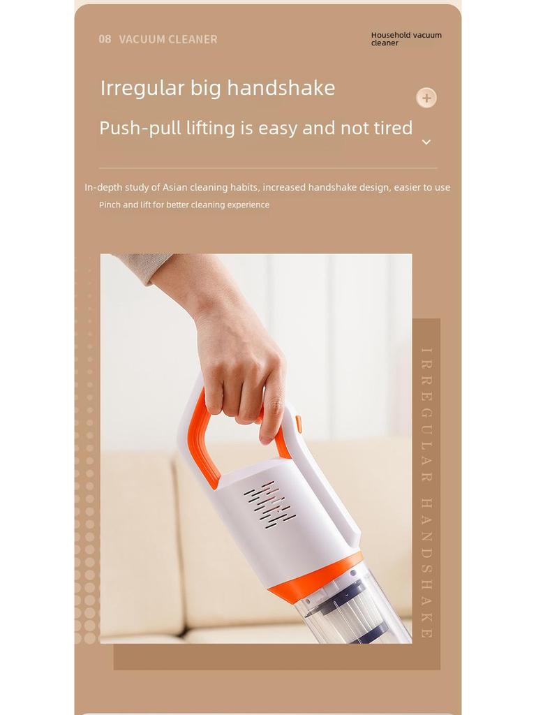 Беспроводной ручной пылесос Eco Bear: Мощное всасывание для дома и автомобиля, влажная/сухая уборка, подметальная машина двойного назначения и швабра.