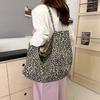 European and American Style Fashion Leopard Print Underarm Tote Big Bag New Casual Women's Bag Twill Canvas Bag Women's Shoulder Bag