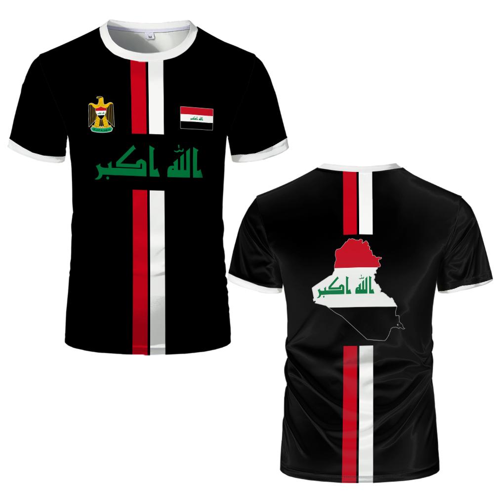 Iraqi 3D Print Sports Quick-dry Breatha Men Woman Tshirt Football Jersey Outdoor Street Club Team Training Parent-child Clothing