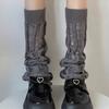 Гетры с прорезями в стиле Y2k, белые махровые носки, женские гетры-трубы, носки до икры в стиле Jk, готические черные панк-манжеты для ботинок, носки-гольфы