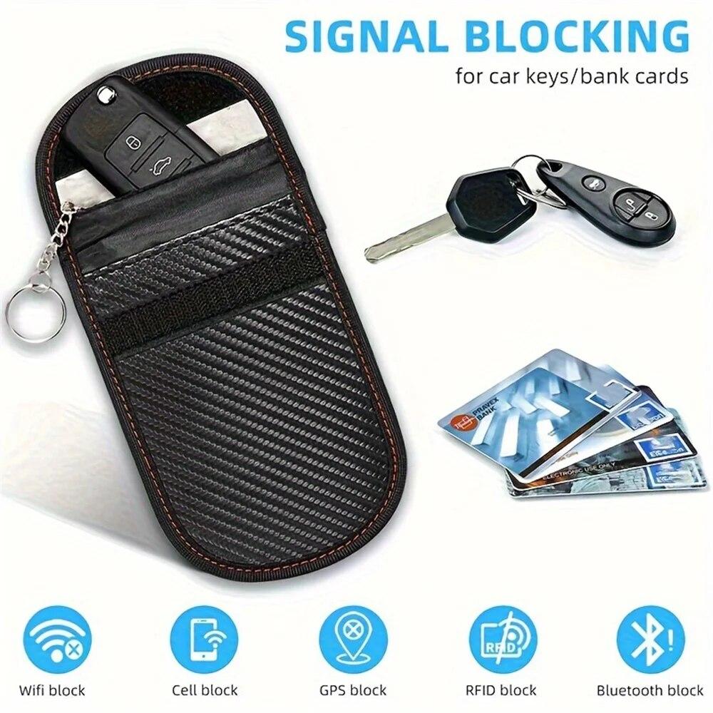 Сумки-блокираторы сигналов автомобильных ключей, защита от кражи, удаленный вход, защита от взлома, защита автомобиля от брелоков, электронные защитные сумки для ключей