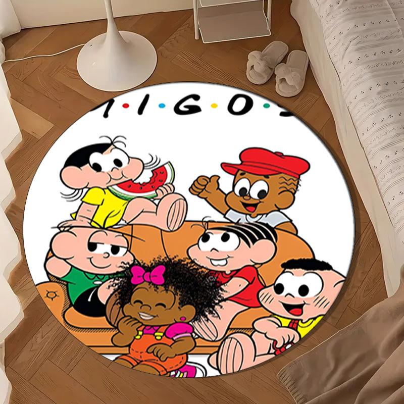 Friendship Monica Characters Round Rug for Livingroom,Bedroom, Palyroom, Chair Rug, Area rug, Circle Carpet, Large Size Decor Fan Christmas gift