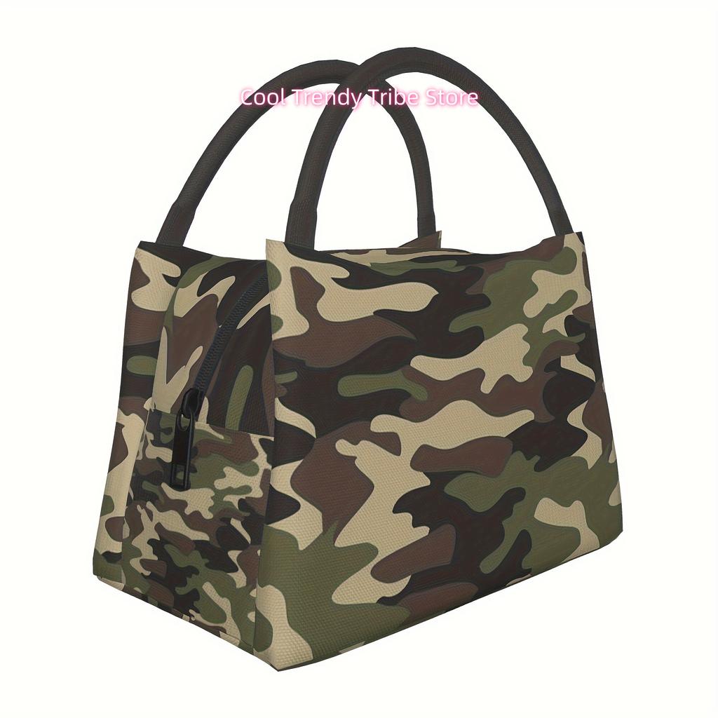 1pc a Camouflage Design, a Reusable Cooler Bag, Insulated for Keeping Food Warm Or Cold, Perfect for Outdoor Activities Like Cam