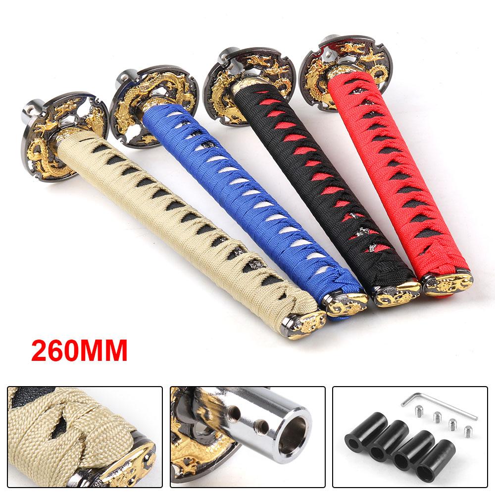 Универсальный 150 мм/200 мм/260 мм JDM Катана Самурайский меч ручка переключения передач с адаптерами ручка переключения передач