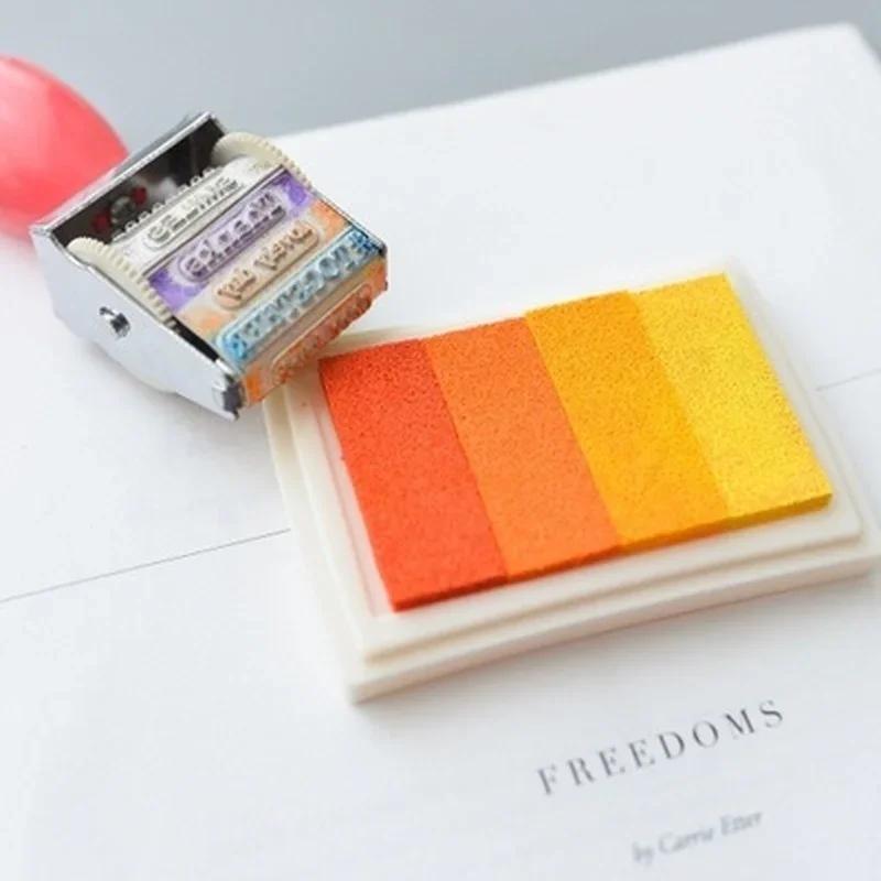 Градиентная штемпельная подушка на масляной основе для бумаги, дерева, крафта, резиновая печать, отпечаток пальца, 4 доступных цвета