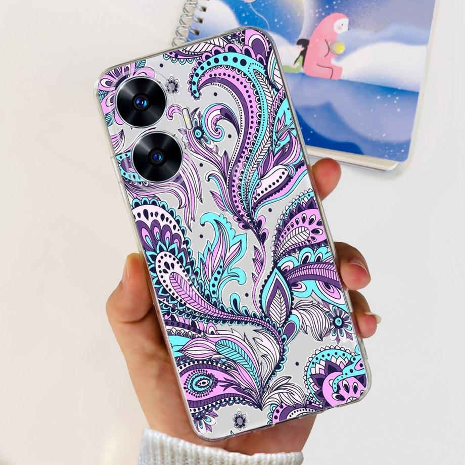 Чехол для Realme C55 6.72 дюйма Задняя крышка Гладкий Прозрачный Тонкий Чехол Для ON Oppo Realme C55 C 55 RMX3710 Мультяшный Детский Чехол
