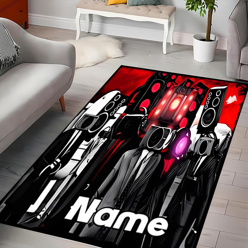 Custom personalization Skibidi Toilet Area Rug - Perfect For Kitchen, Bathroom,Laundry Room Decor Large Size Available,Gift All Seasons