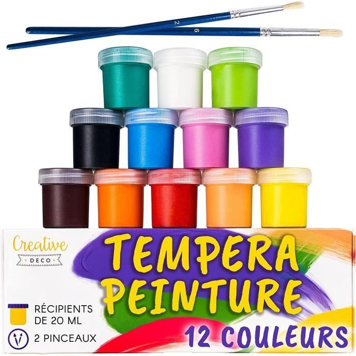 Peinture Tempera Enfant Lavable - Creative Deco - 12x20ml