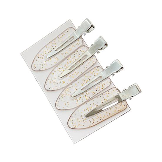 4Pcs Hair Clips Bright Color Seamless Hair Barrette Easy-wearing Decorative Ultra-light Non-slip Acrylic Women Bangs Clips Ornament