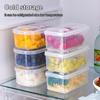 10 шт. прямоугольный контейнер для хранения продуктов, безопасная коробка для хранения в холодильнике, герметичный контейнер для продуктов с одной крышкой, легко моется, универсальный органайзер для холодильника