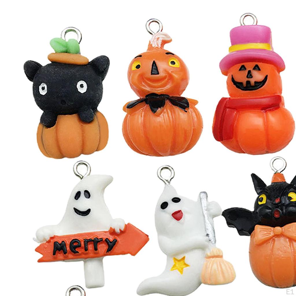 11 шт. подвески на Хэллоуин, подвески из смолы, брелок для украшений для сережек