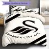 Swansea City AFC Pattern Bedding Home Decoration Birthday Gift ( 1 duvet cover + 2 pillowcase, without core),fan merchandise.