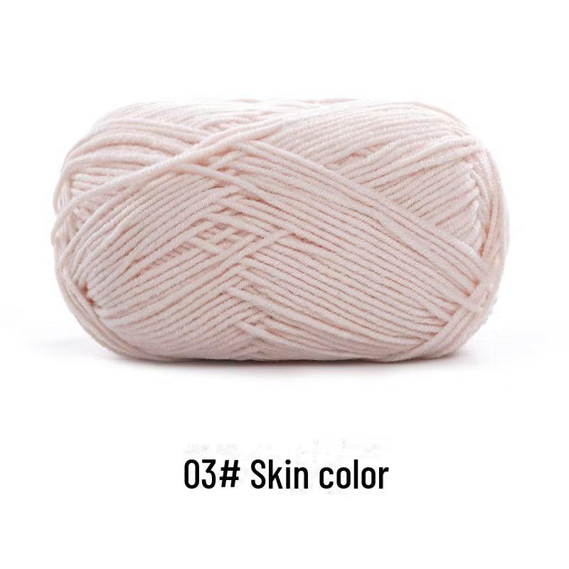 4-х ниточная пряжа из гребенного хлопка для кукол ручной работы, 40 г молочного хлопка, набор материалов для кукол своими руками