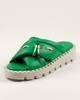 Шлепанцы дутики Nemca 95665 36 зеленые кожа