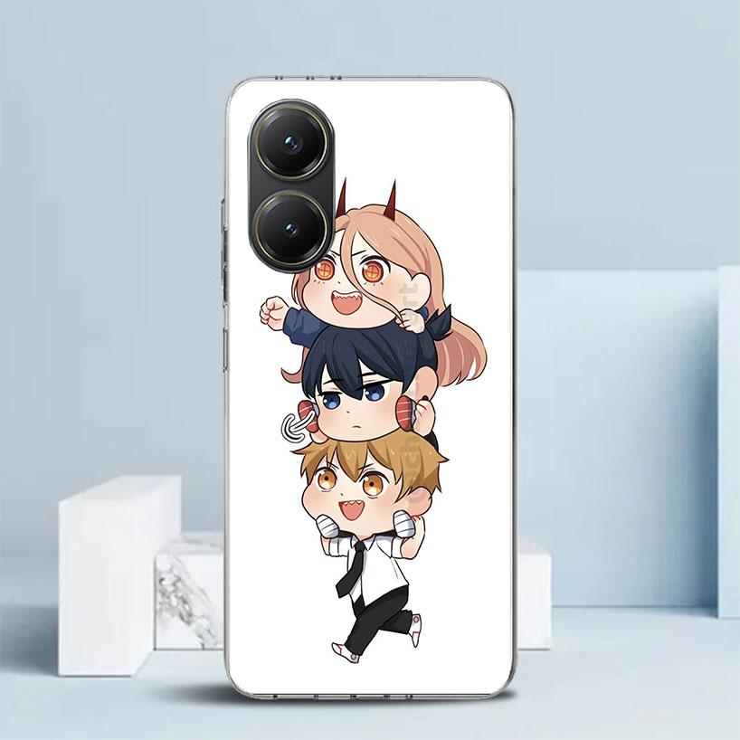 Милый Чехол для Телефона с Персонажем Chainsaw Man Для Xiaomi Poco F7 Ultra X5 X6 X7 Pro M7 Redmi 15C 15 13C 13 12C 12 10C 10 10A 9 9C 9A 9T Чехол