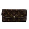 M60697 Monogram Leather Portefeuille Emily Purse Brown Leather Women Used