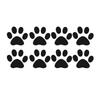 Qicarkey Car Sticker Cat Dog Paw Paw 8 Stickers, Stickers, Stylish, Seal, Car, Bike, Decal (black)