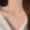 Zircon Bowknot Heart Pendant Necklaces Pink Heart Ladies Girls Elegant Clavicle Chain For Women Jewelry