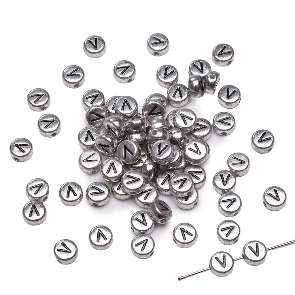 Бусины ручной работы Акриловые бусины с буквами алфавита Квадратные бусины Плоские бусины Круглые бусины Украшения ручной работы своими руками Аксессуары для браслетов Разделительные бусины Ручная нить бусины