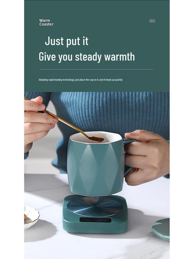 Умная подставка с подогревом 55°: Подогреватель чашек с постоянной температурой для горячих напитков