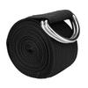 Adjustable Stretch Strap D Ring Belts Gym Waist Leg Fitness Sports Yoga Belt (Black)