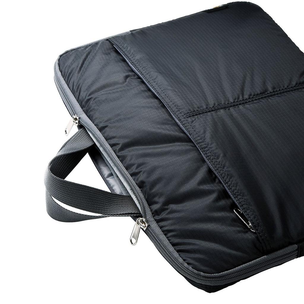 SANWA SUPPLY Внутренний чехол для ПК с молнией Cordura и выдвижным высокопроизводительным (Широкоформатный 15,6 дюйма) Нейлон, Водоотталкивающая поверхность, Карман, Ручка,