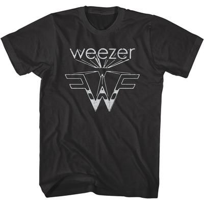 Мужская футболка Weezer Flying W Maladroit Альтернативная рок-группа Мерч Концертный альбом