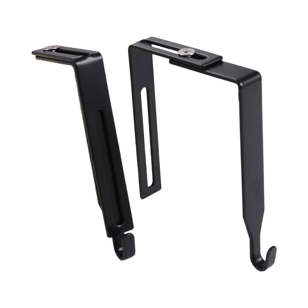 4Pcs Multifunctional Iron Adjustable Cubicle Hook Black Flexible Cubicle Wall Hooks Reusable Partition Hanger Potted Plants